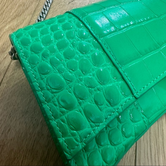 Balenciaga hourglass chain wallet crocodile embossed - Picture 8 of 12